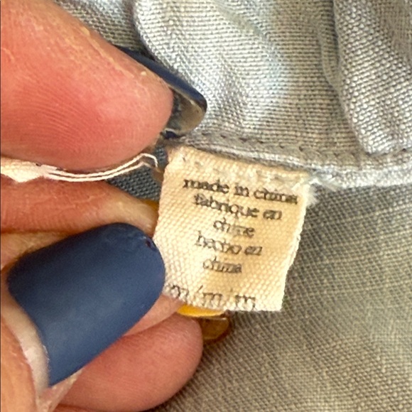 Light Blue Button-Up Jumpsuit - Picture 8 of 10